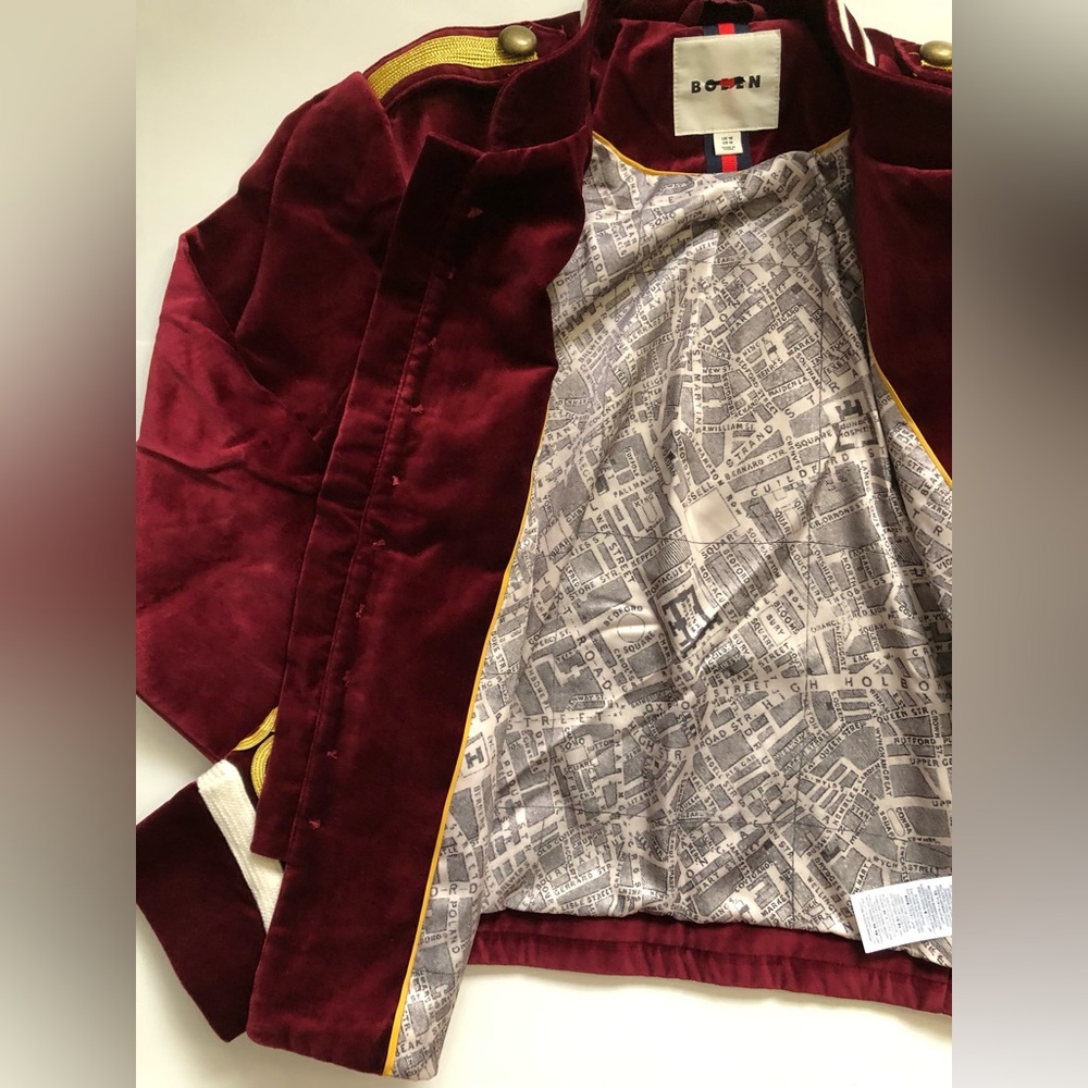 NWOT Boden Women Velvet Military Jacket - Picture 12 of 14